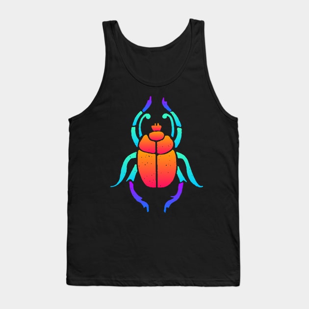 Trippy Psychedelic Rave Scarab Beetle Tank Top by MeatMan